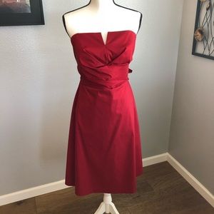 Donna Ricco Red Strapless Dress